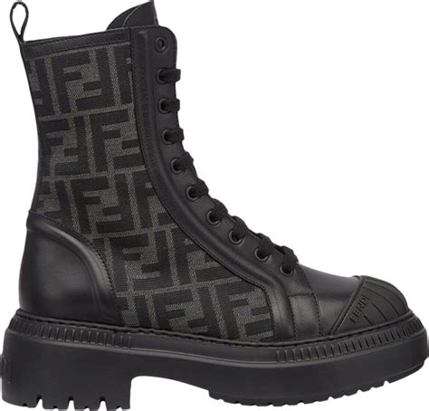 Fendi Wmns FF Motif Domino Biker Boot 'Black' 